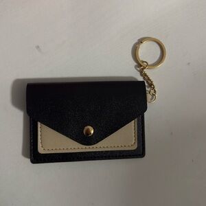 Black and Tan Card Holder Keychain